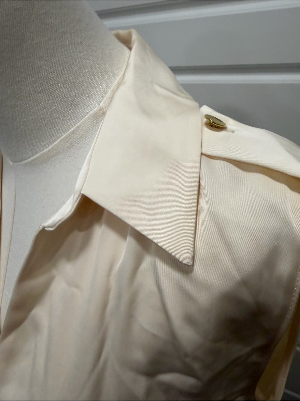 Zara Sleeveless Satin Cream Utility Jumpsuit with Belt NWT - Picture 7 of 9